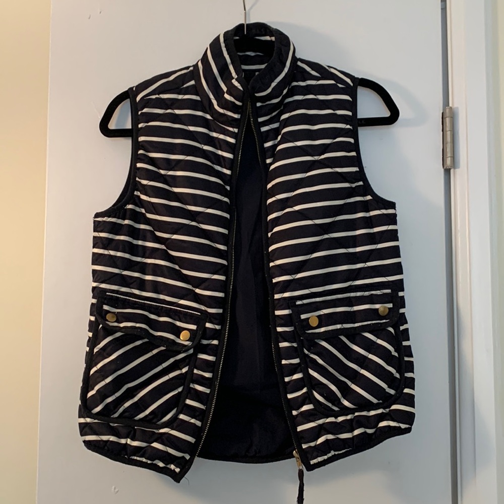 Navy & white vest